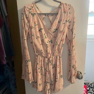 Hollister Floral Bell Sleeve Romper